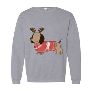 Dachshund Christmas Sweatshirt, Christmas Dog Hoodie, Dachshund Hoodie, Christmas Hoodie, Dachshund Mom Hoodie, Dog Owner Tee