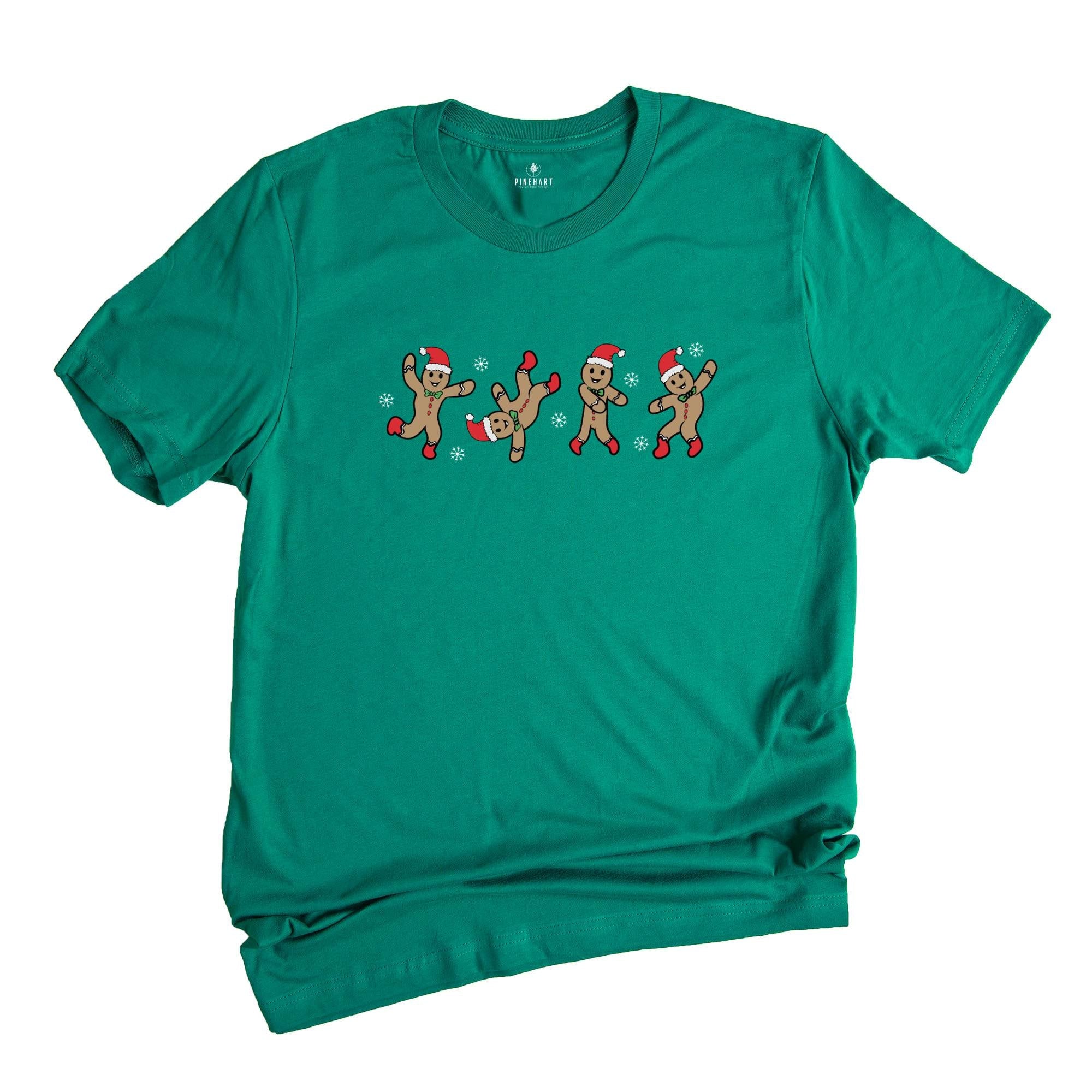 Dancing Gingerbread Cookie Shirt, Christmas Cookies Shirt, Holiday T-Shirt, Cute Christmas Shirt, Cookie Baking Crew Shirt