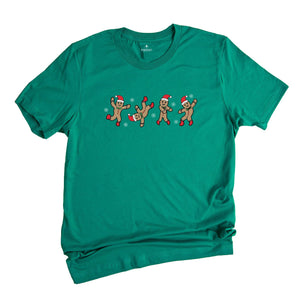 Dancing Gingerbread Cookie Shirt, Christmas Cookies Shirt, Holiday T-Shirt, Cute Christmas Shirt, Cookie Baking Crew Shirt