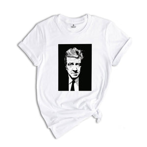 David Lynch Twin Peaks T-Shirt, Ringer T Shirt Twin Peaks Shirt Cult Horror Gift For Twin Peaks Fan 90s Horror, David Lynch Portrait Shirt
