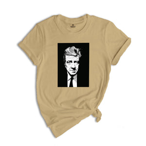 David Lynch Twin Peaks T-Shirt, Ringer T Shirt Twin Peaks Shirt Cult Horror Gift For Twin Peaks Fan 90s Horror, David Lynch Portrait Shirt