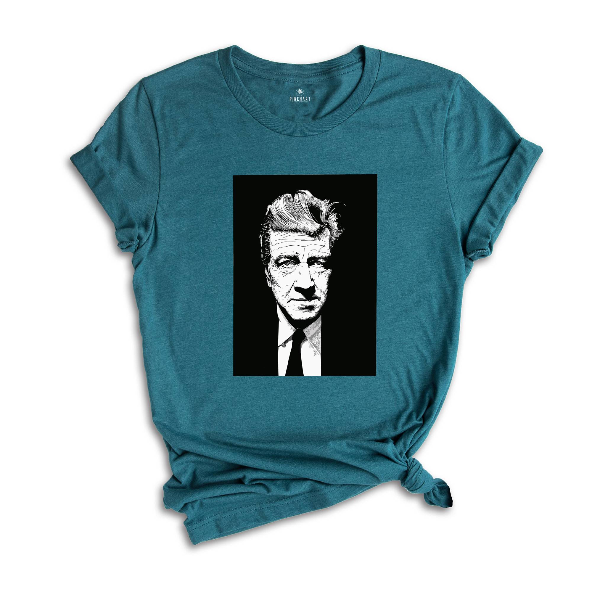 David Lynch Twin Peaks T-Shirt, Ringer T Shirt Twin Peaks Shirt Cult Horror Gift For Twin Peaks Fan 90s Horror, David Lynch Portrait Shirt
