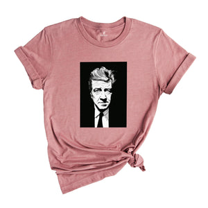 David Lynch Twin Peaks T-Shirt, Ringer T Shirt Twin Peaks Shirt Cult Horror Gift For Twin Peaks Fan 90s Horror, David Lynch Portrait Shirt