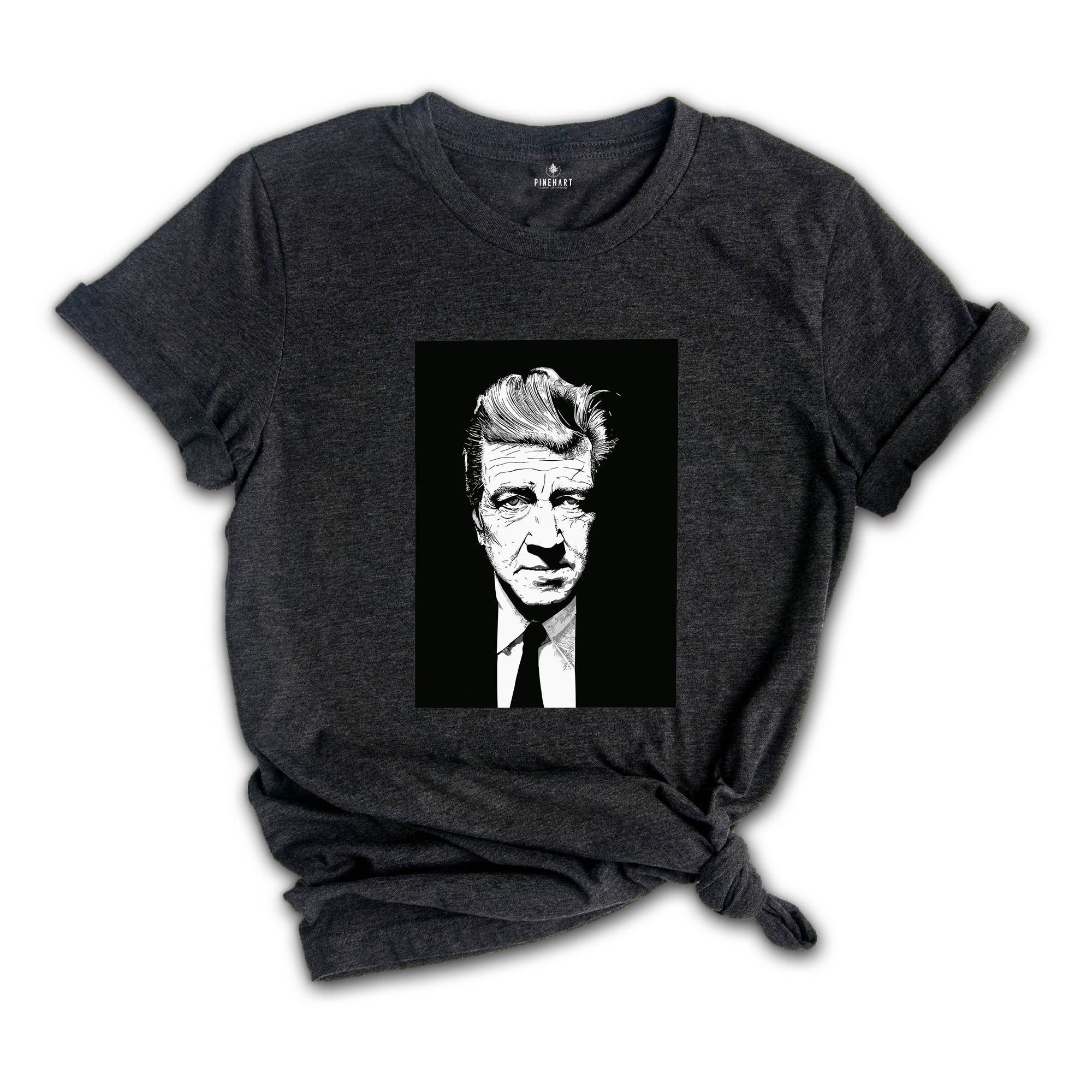 David Lynch Twin Peaks T-Shirt, Ringer T Shirt Twin Peaks Shirt Cult Horror Gift For Twin Peaks Fan 90s Horror, David Lynch Portrait Shirt