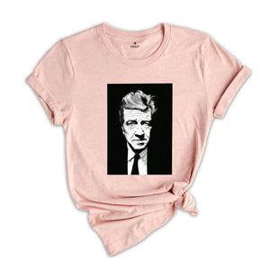 David Lynch Twin Peaks T-Shirt, Ringer T Shirt Twin Peaks Shirt Cult Horror Gift For Twin Peaks Fan 90s Horror, David Lynch Portrait Shirt