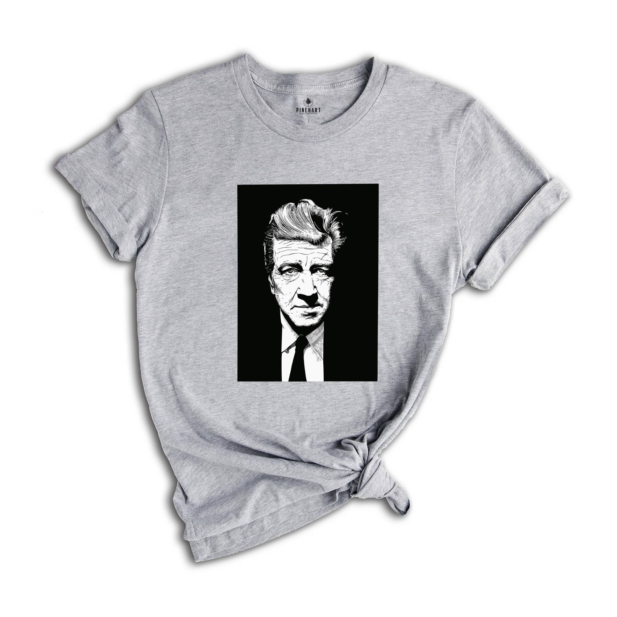 David Lynch Twin Peaks T-Shirt, Ringer T Shirt Twin Peaks Shirt Cult Horror Gift For Twin Peaks Fan 90s Horror, David Lynch Portrait Shirt