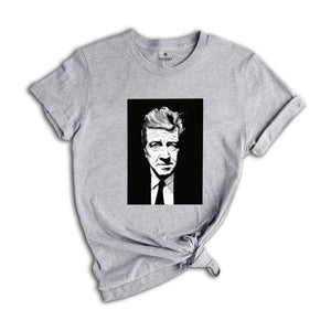 David Lynch Twin Peaks T-Shirt, Ringer T Shirt Twin Peaks Shirt Cult Horror Gift For Twin Peaks Fan 90s Horror, David Lynch Portrait Shirt
