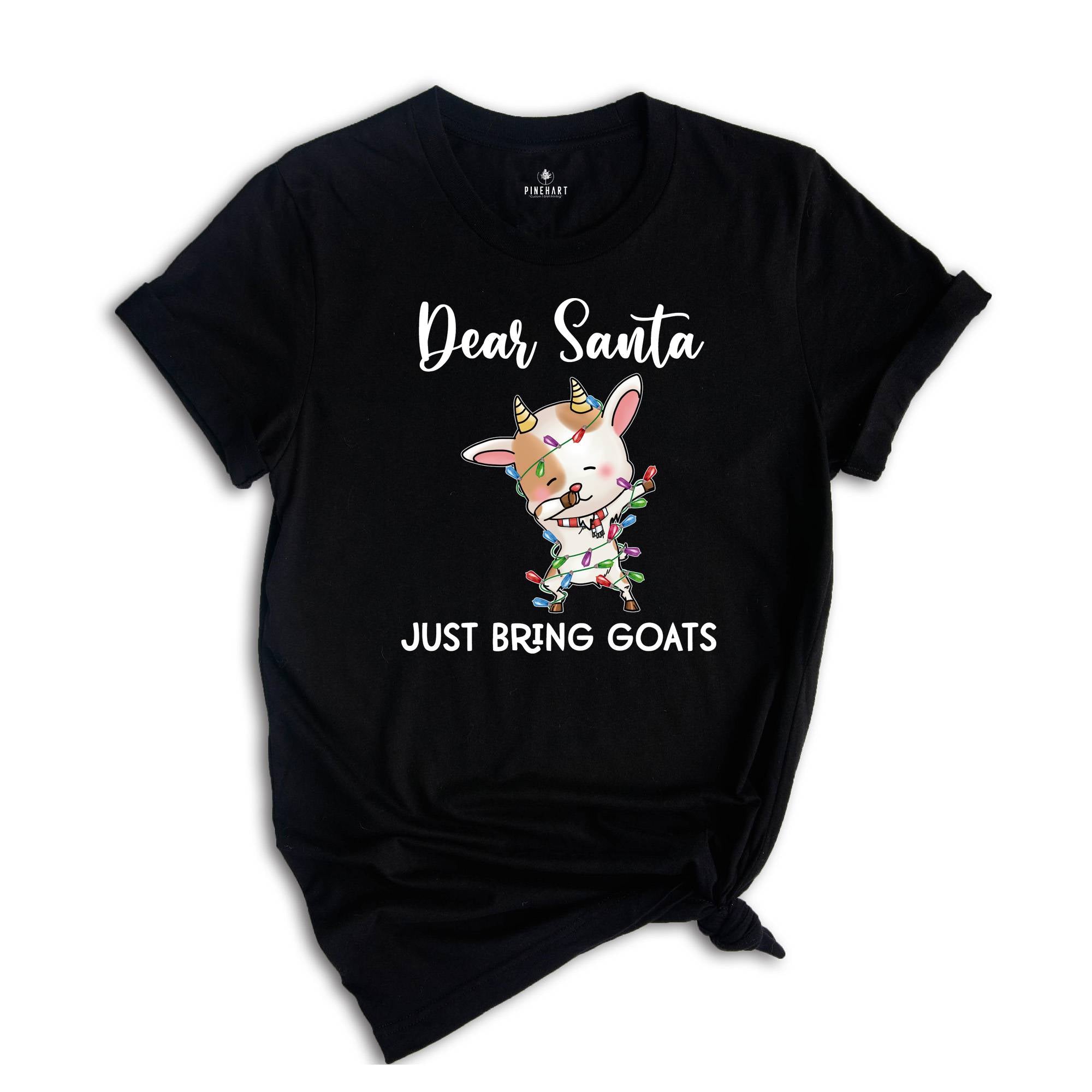 Dear Santa Just Bring Goats Christmas Shirt, Dabbing Goat T-Shirt, Goat Lover Shirt, Animal Christmas Shirt, Christmas Party Tee