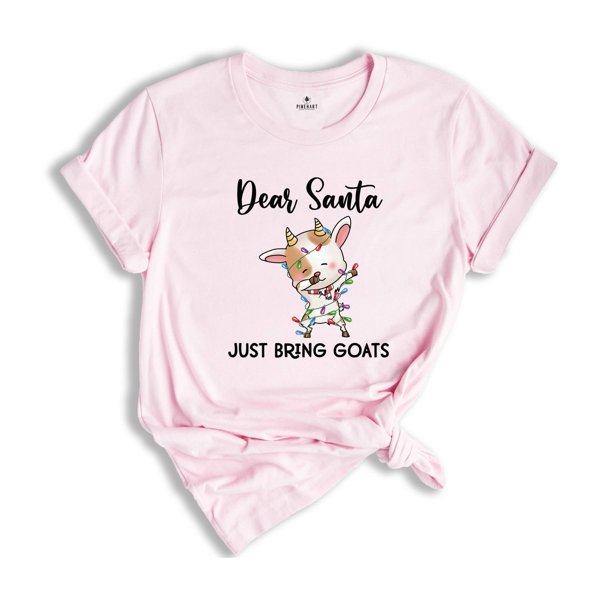 Dear Santa Just Bring Goats Christmas Shirt, Dabbing Goat T-Shirt, Goat Lover Shirt, Animal Christmas Shirt, Christmas Party Tee