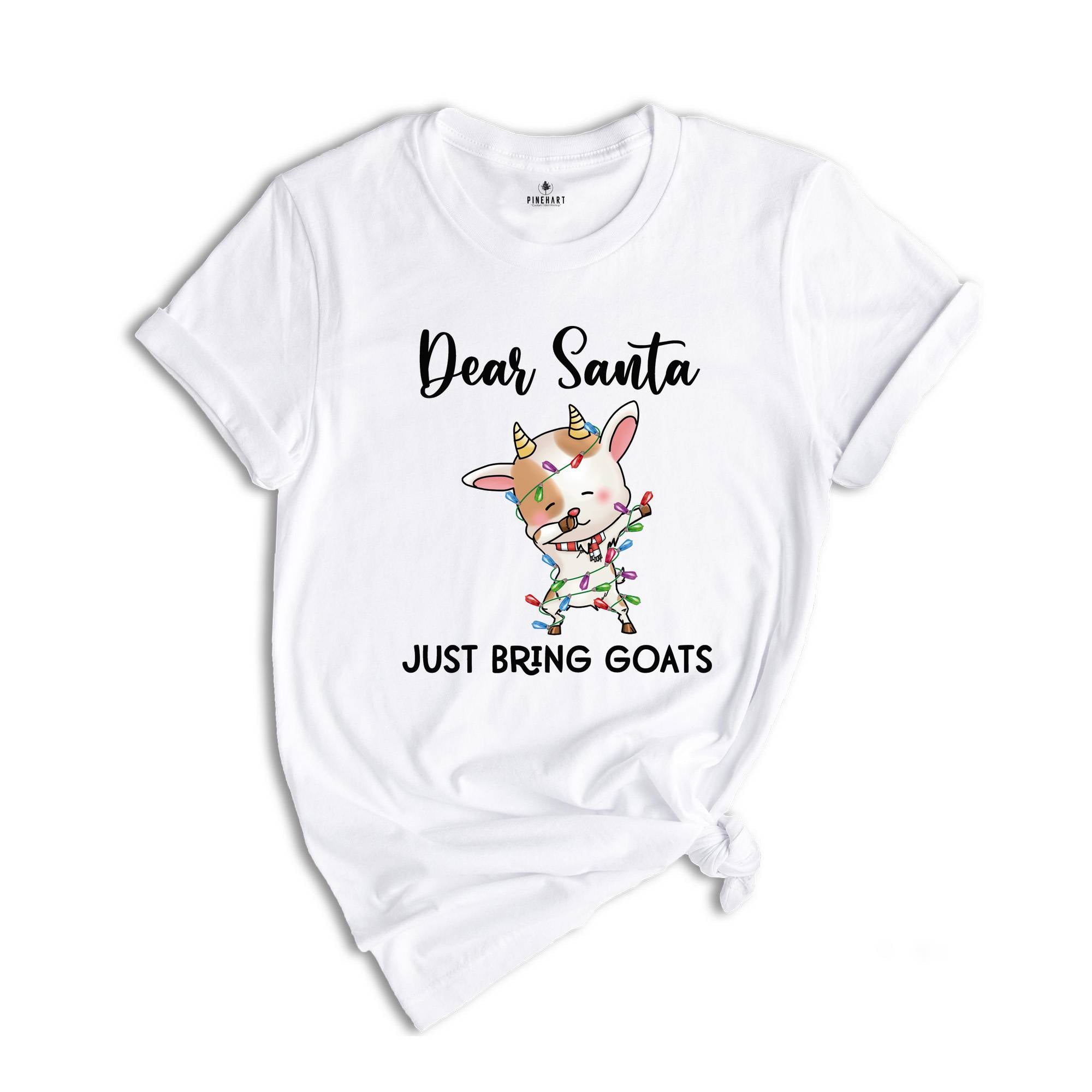 Dear Santa Just Bring Goats Christmas Shirt, Dabbing Goat T-Shirt, Goat Lover Shirt, Animal Christmas Shirt, Christmas Party Tee