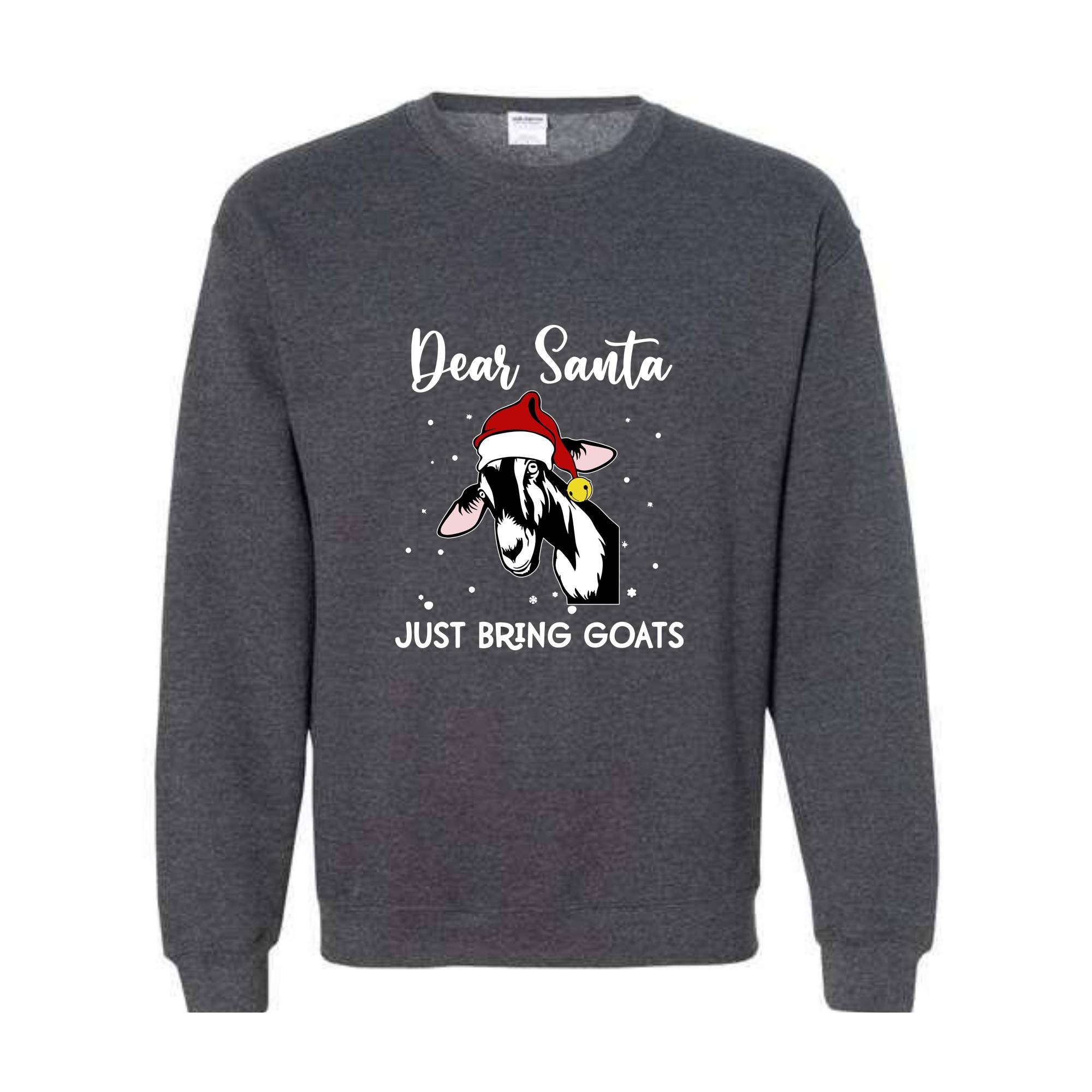 Dear Santa Just Bring Goats Christmas Sweatshirt, Funny Goat Sweater, Funny Christmas Animal Hoodie, Christmas Pajamas