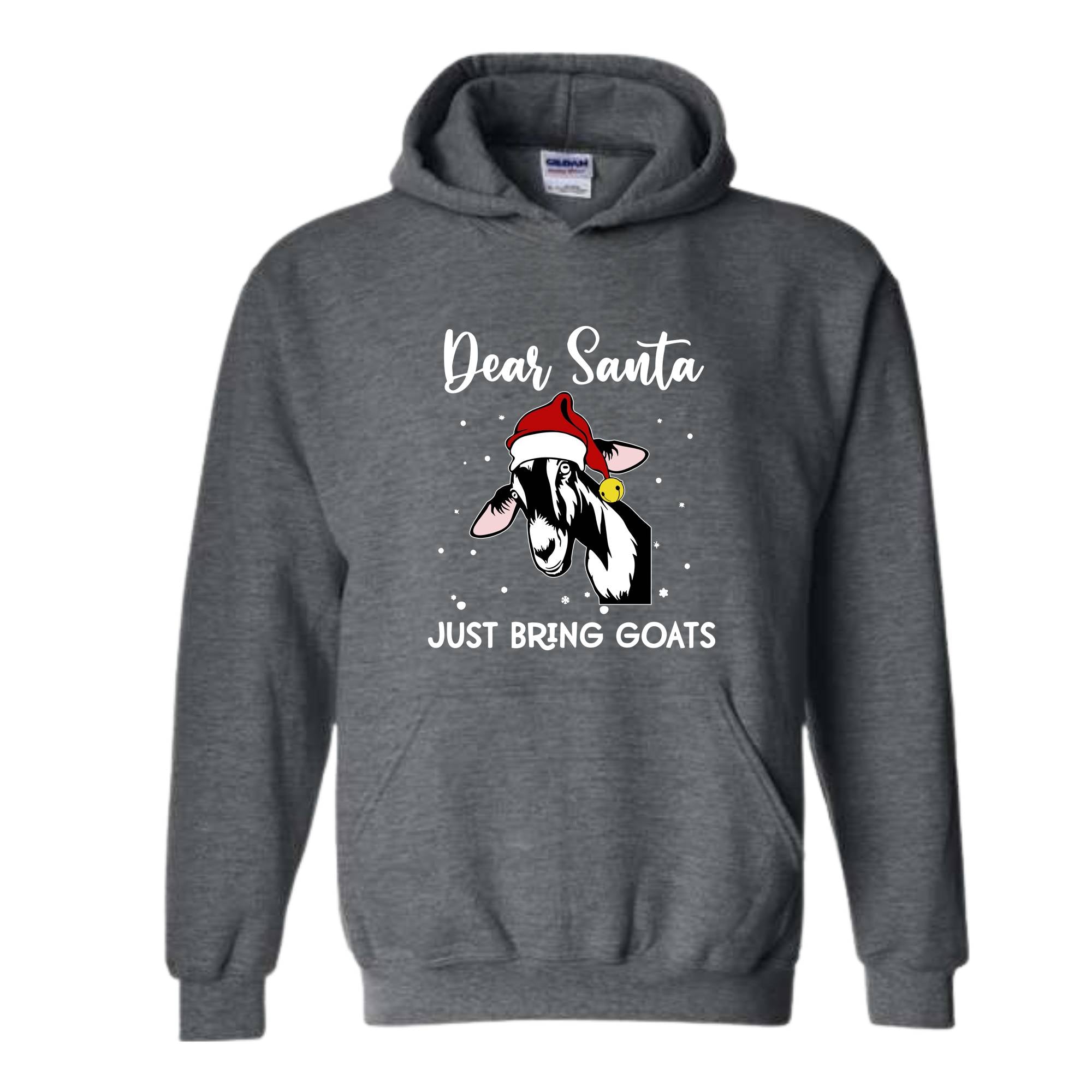 Dear Santa Just Bring Goats Christmas Sweatshirt, Funny Goat Sweater, Funny Christmas Animal Hoodie, Christmas Pajamas