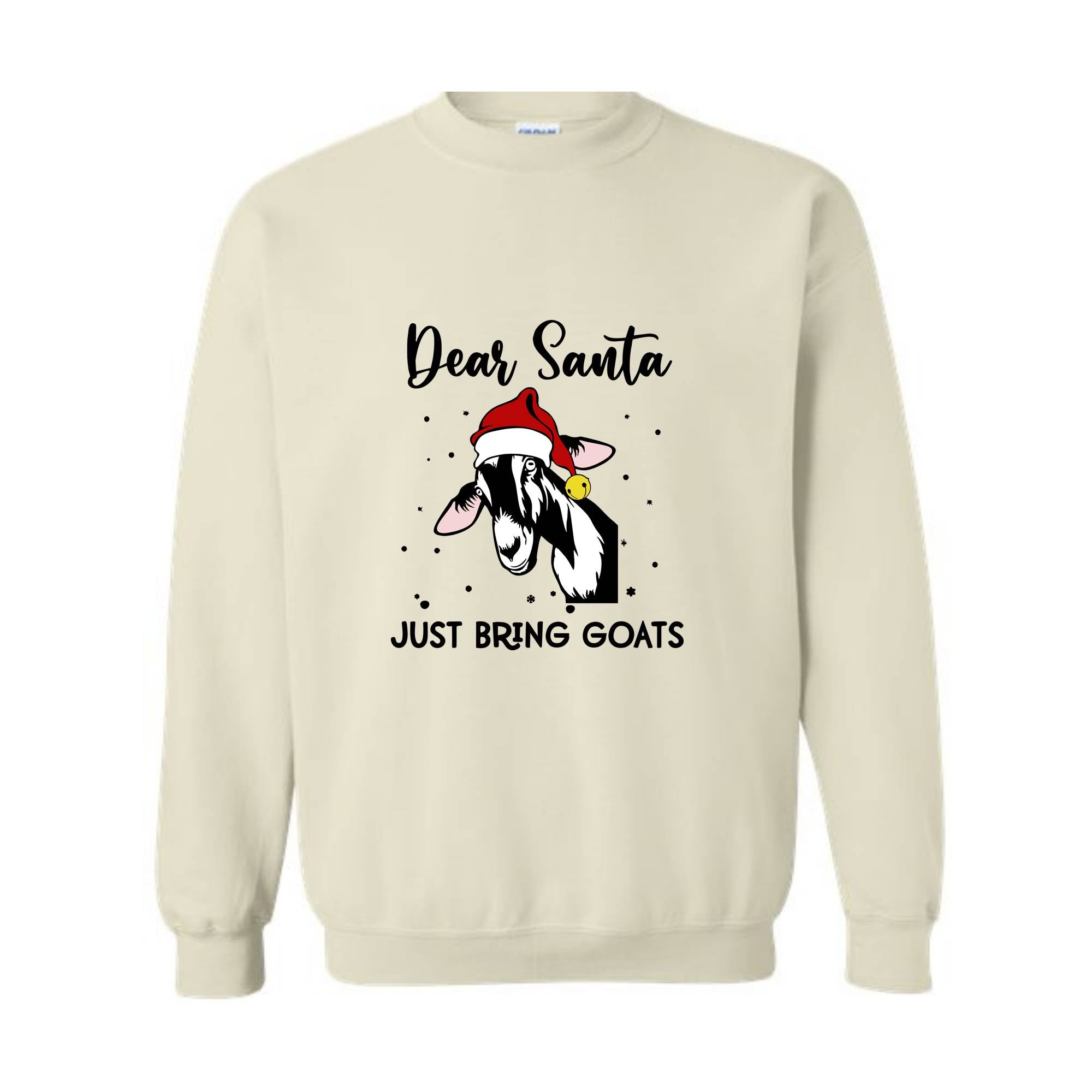 Dear Santa Just Bring Goats Christmas Sweatshirt, Funny Goat Sweater, Funny Christmas Animal Hoodie, Christmas Pajamas
