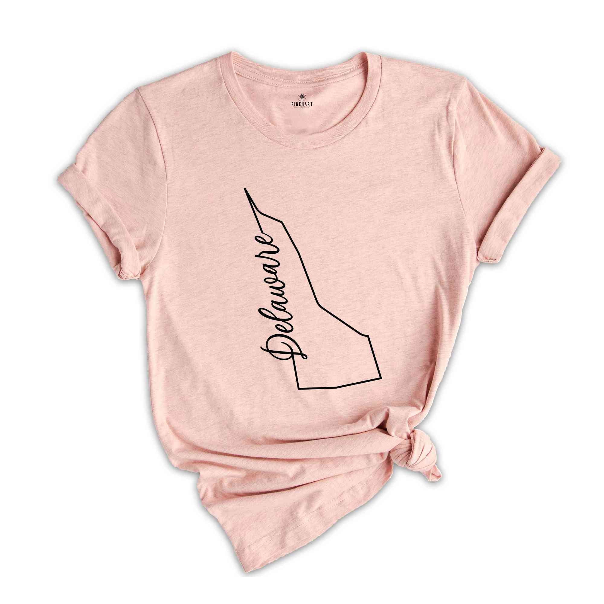 Delaware State Shirt, The USA State Shirt, Delaware USA Shirt, Delaware Map Outline Shirt, US Outline Shirt, United States Shirt