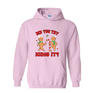 Did You Try Icing It Hoodie, School Nurse Christmas, Christmas Party, Nursing Christmas Hoodie, Ginger Bread Nurse