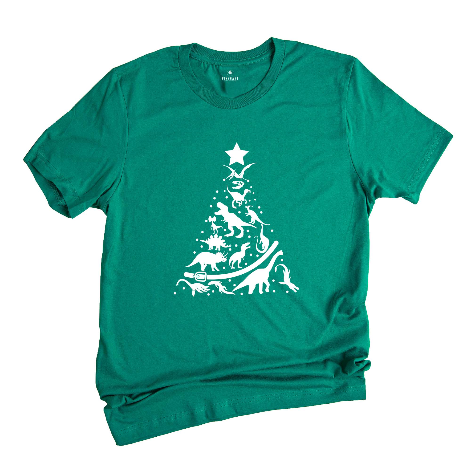 Dinosaur Christmas Tree T-Shirt, Animal Lover Shirt, Dinosaur Lover Gift, Christmas Party Tee, Christmas Apparel