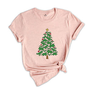 Dinosaur Tree Shirt, Dinosaur T-Shirt, Christmas Tree Shirt, Gift For Christmas, Xmas Shirt, Dino Lover Shirt, Kids Dino Shirt, Xmas Gift