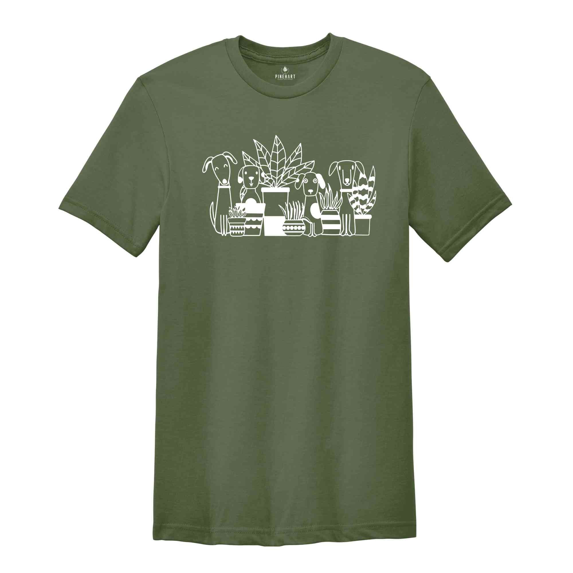 succulent t shirts Dog and Plants Shirt, Succulent Plants Lover Shirt, Plant Lady Shirt, Dog and Plant Lover Shirt, Shirts for Dog Mom, Plant Lover Shirt