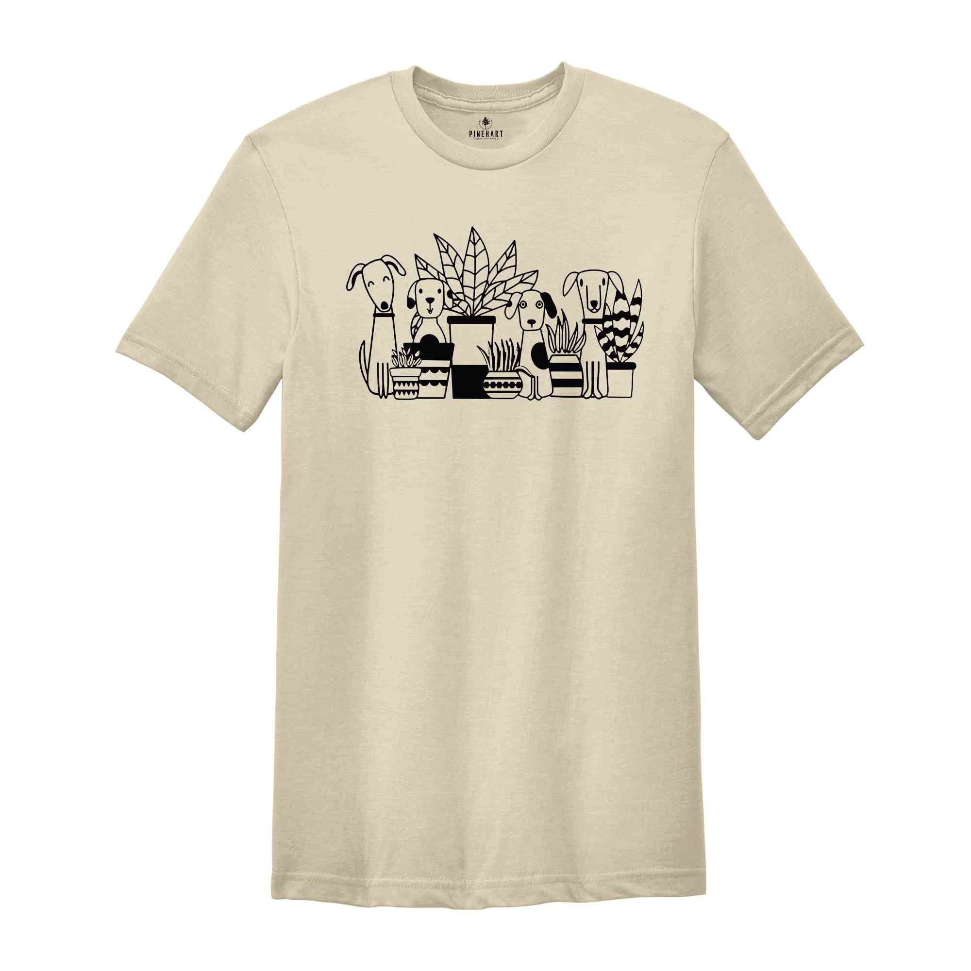 succulent t shirts Dog and Plants Shirt, Succulent Plants Lover Shirt, Plant Lady Shirt, Dog and Plant Lover Shirt, Shirts for Dog Mom, Plant Lover Shirt