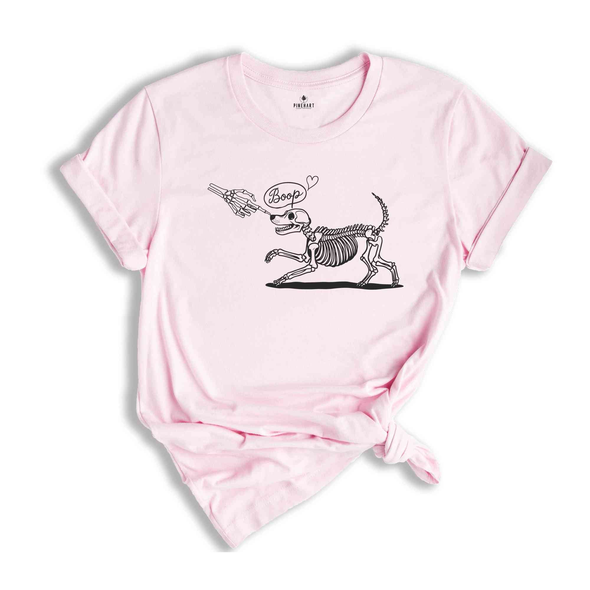 Dog Boop Shirt, Dog Skeleton Shirt, Dog Shirt, Dog Lover Gifts, Dog Mom Shirt, Spooky Dog Shirt, Dog Skeleton Shirt