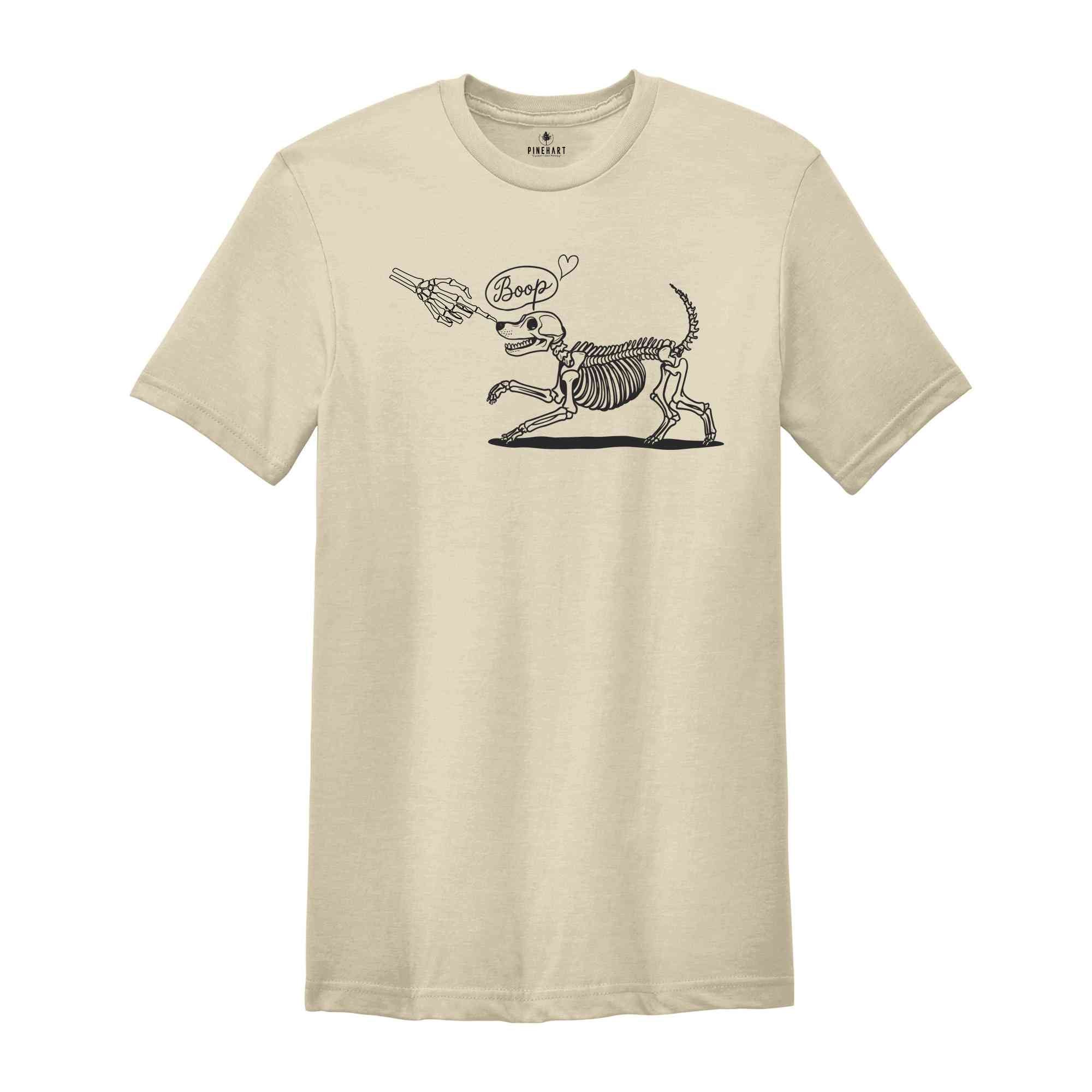Dog Boop Shirt, Dog Skeleton Shirt, Dog Shirt, Dog Lover Gifts, Dog Mom Shirt, Spooky Dog Shirt, Dog Skeleton Shirt