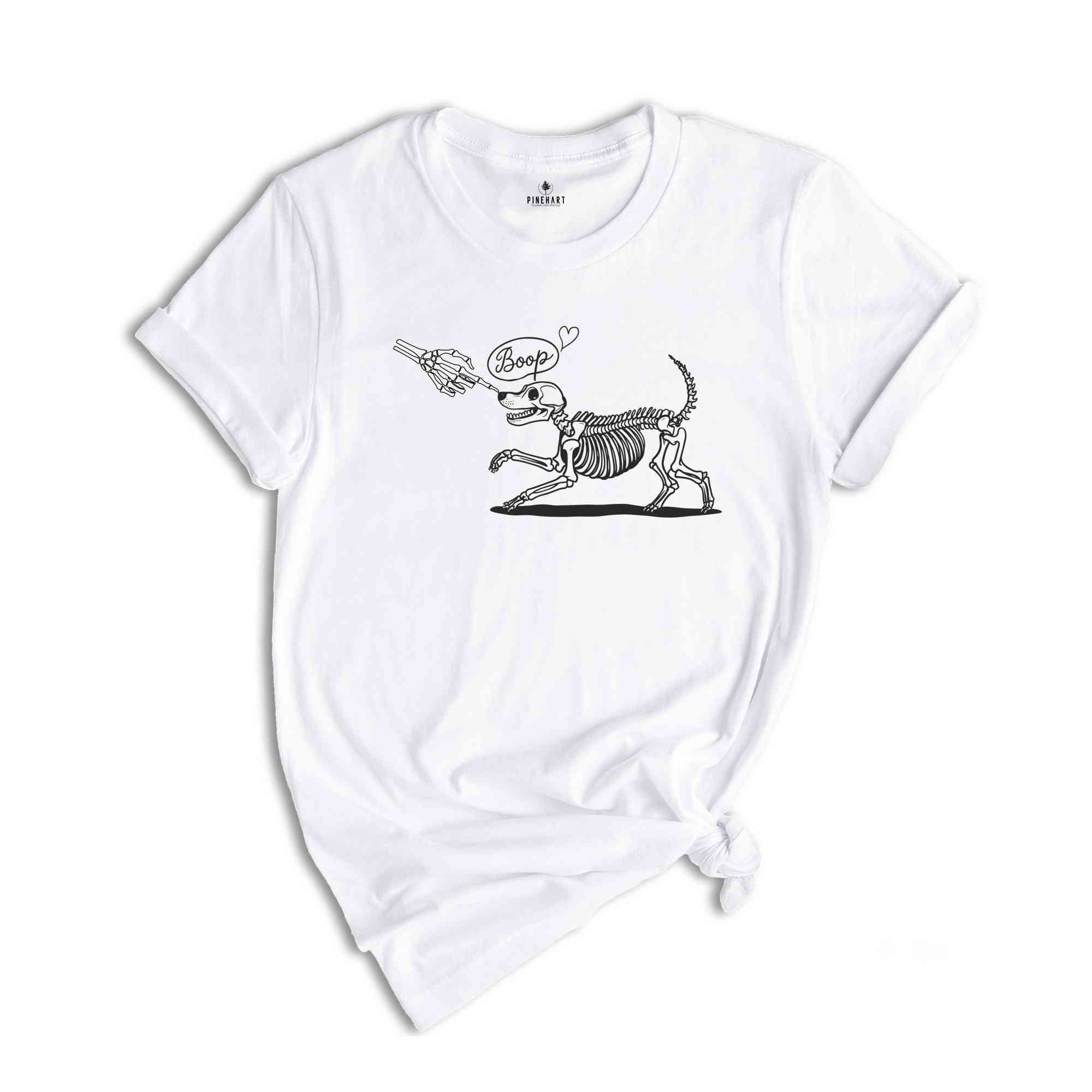 Dog Boop Shirt, Dog Skeleton Shirt, Dog Shirt, Dog Lover Gifts, Dog Mom Shirt, Spooky Dog Shirt, Dog Skeleton Shirt