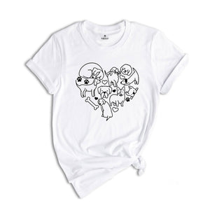 Dog Heart Paw Shirt, Dog Shirt, Paw Dog Shirt, Dog Lover Shirt, Paw Print Shirt, Paw Heart Shirt, Dog Shirt Gifts, Dog Mom Tee