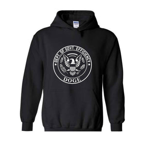 DOGE Department of Government Efficiency Sweatshirt, Funny Trump Hoodie, MAGA 2025, Patriotic Doge Hoodie, Conservative Hoodie, USA Gift