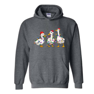 Duck Christmas Hoodie, Funny Animals Christmas, Farm Lover Gift, Funny Christmas Hoodie, Christmas Goose Hoodie