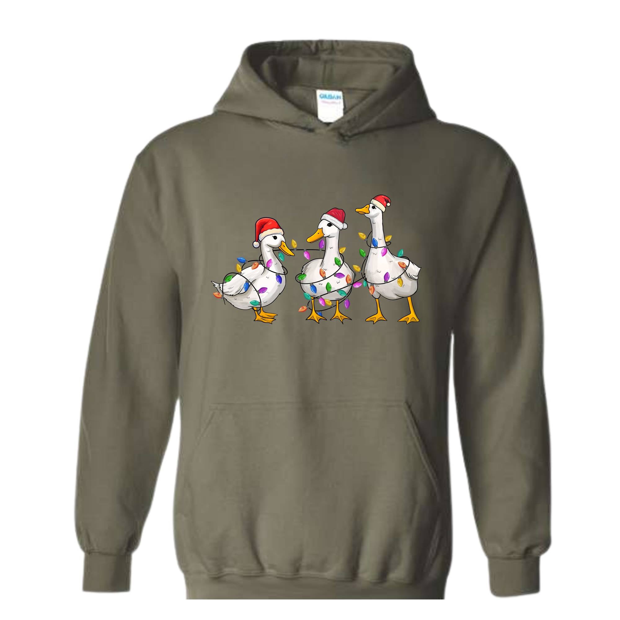 Duck Christmas Hoodie, Funny Animals Christmas, Farm Lover Gift, Funny Christmas Hoodie, Christmas Goose Hoodie