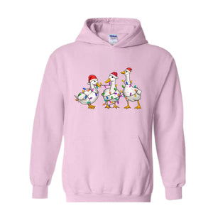 Duck Christmas Hoodie, Funny Animals Christmas, Farm Lover Gift, Funny Christmas Hoodie, Christmas Goose Hoodie