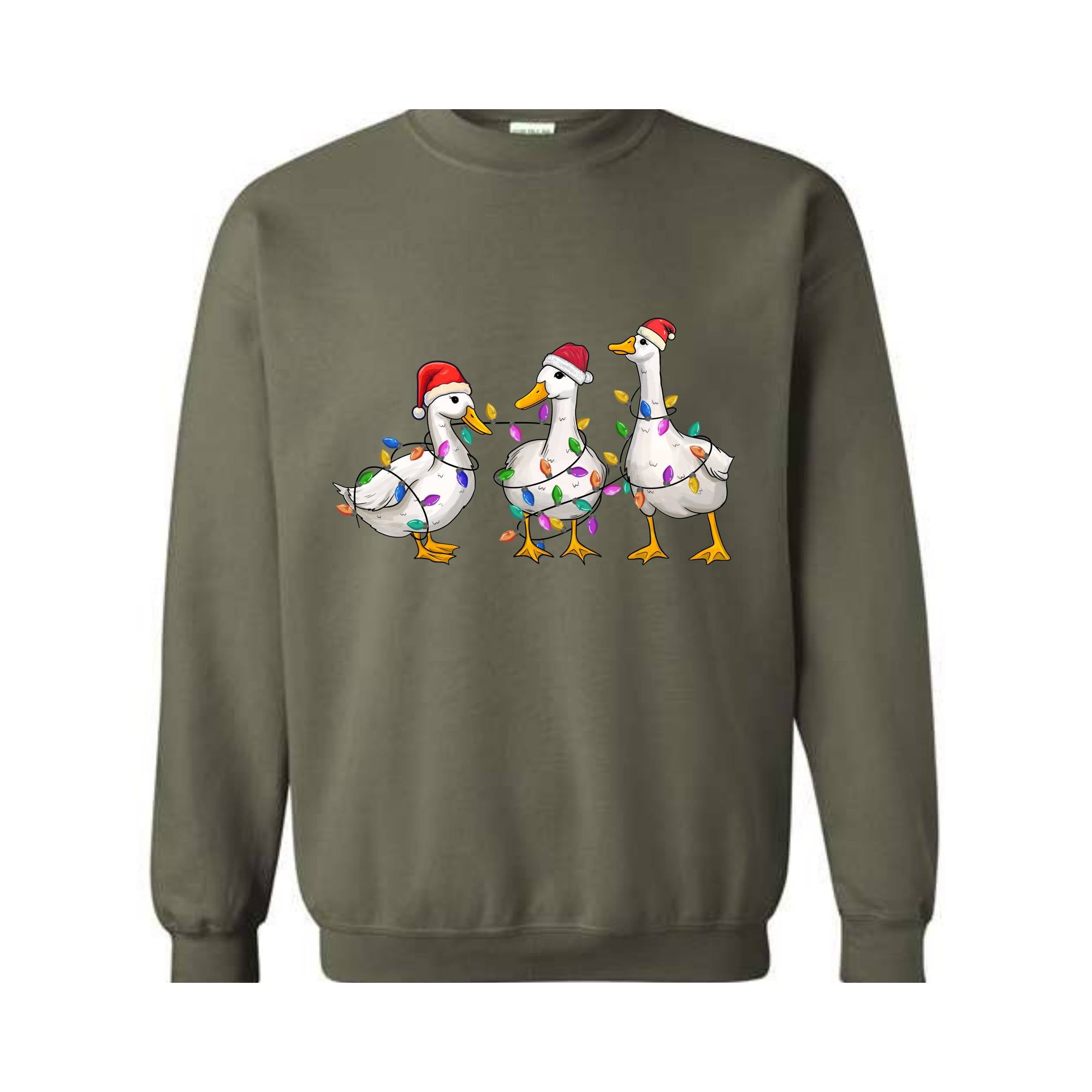 Duck Christmas Sweatshirt, Funny Animals Christmas, Farm Lover Gift, Funny Christmas Sweatshirt, Christmas Goose Sweatshirt