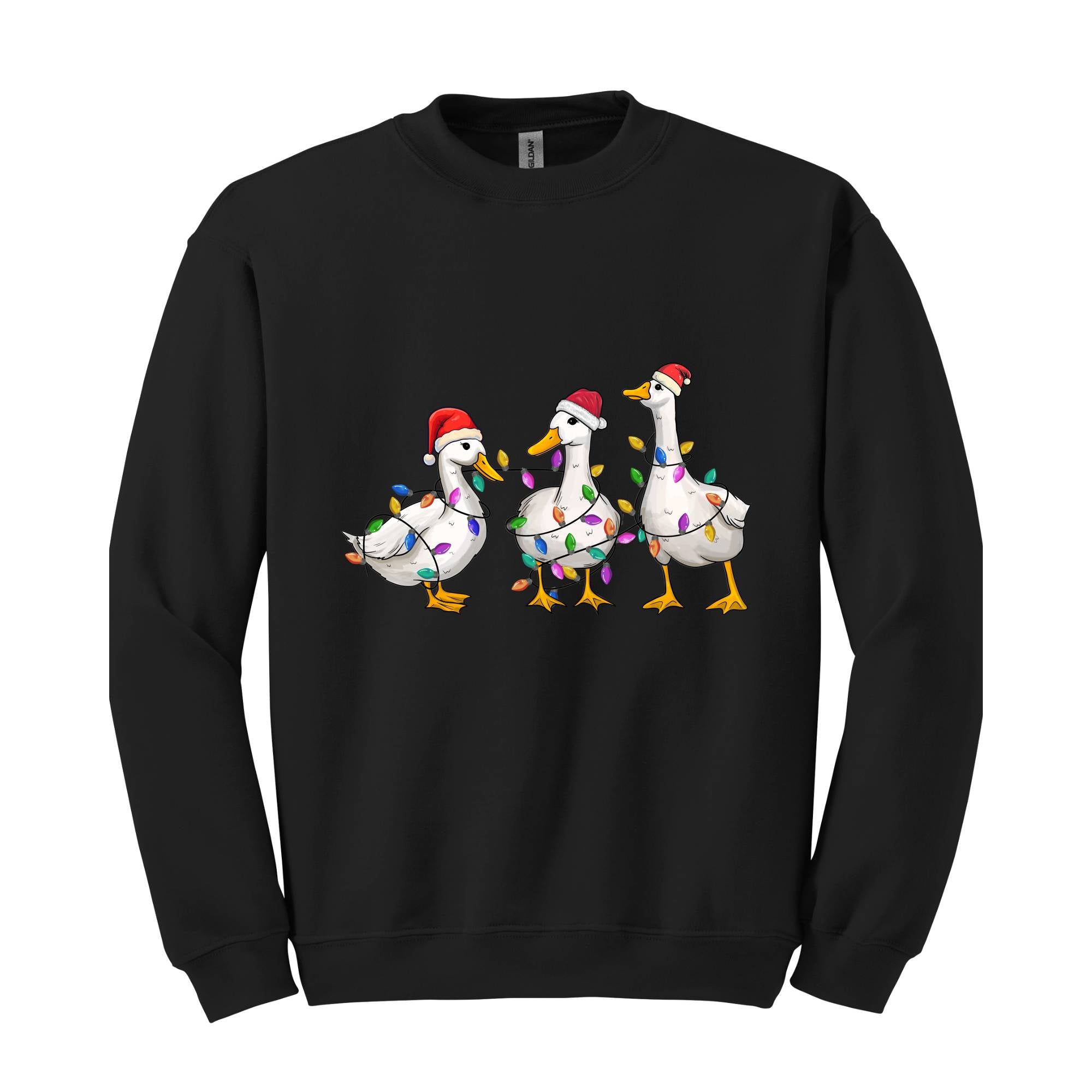 Duck Christmas Sweatshirt, Funny Animals Christmas, Farm Lover Gift, Funny Christmas Sweatshirt, Christmas Goose Sweatshirt