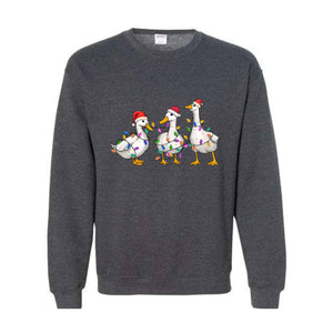 Duck Christmas Sweatshirt, Funny Animals Christmas, Farm Lover Gift, Funny Christmas Sweatshirt, Christmas Goose Sweatshirt