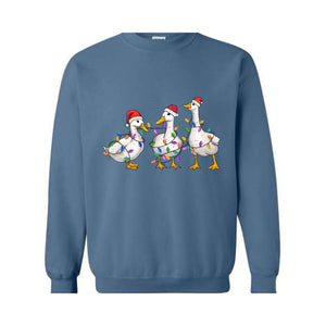 Duck Christmas Sweatshirt, Funny Animals Christmas, Farm Lover Gift, Funny Christmas Sweatshirt, Christmas Goose Sweatshirt