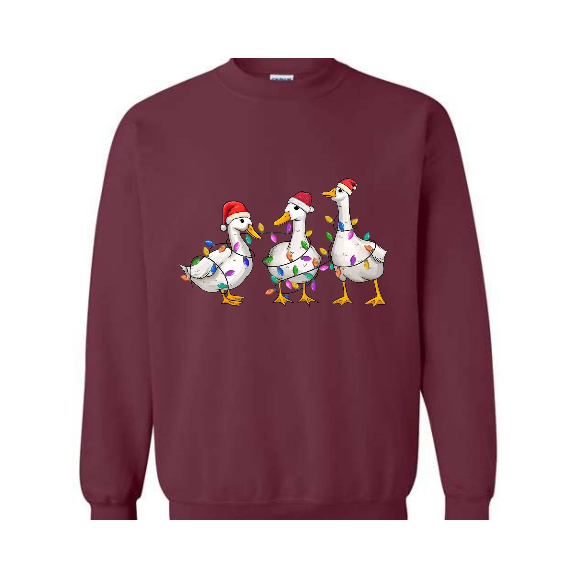 Duck Christmas Sweatshirt, Funny Animals Christmas, Farm Lover Gift, Funny Christmas Sweatshirt, Christmas Goose Sweatshirt