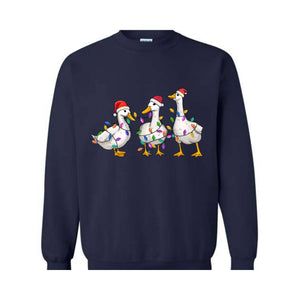Duck Christmas Sweatshirt, Funny Animals Christmas, Farm Lover Gift, Funny Christmas Sweatshirt, Christmas Goose Sweatshirt