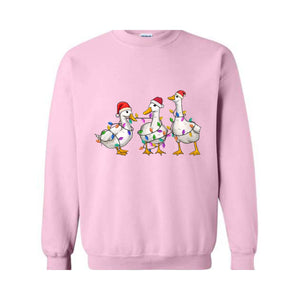 Duck Christmas Sweatshirt, Funny Animals Christmas, Farm Lover Gift, Funny Christmas Sweatshirt, Christmas Goose Sweatshirt