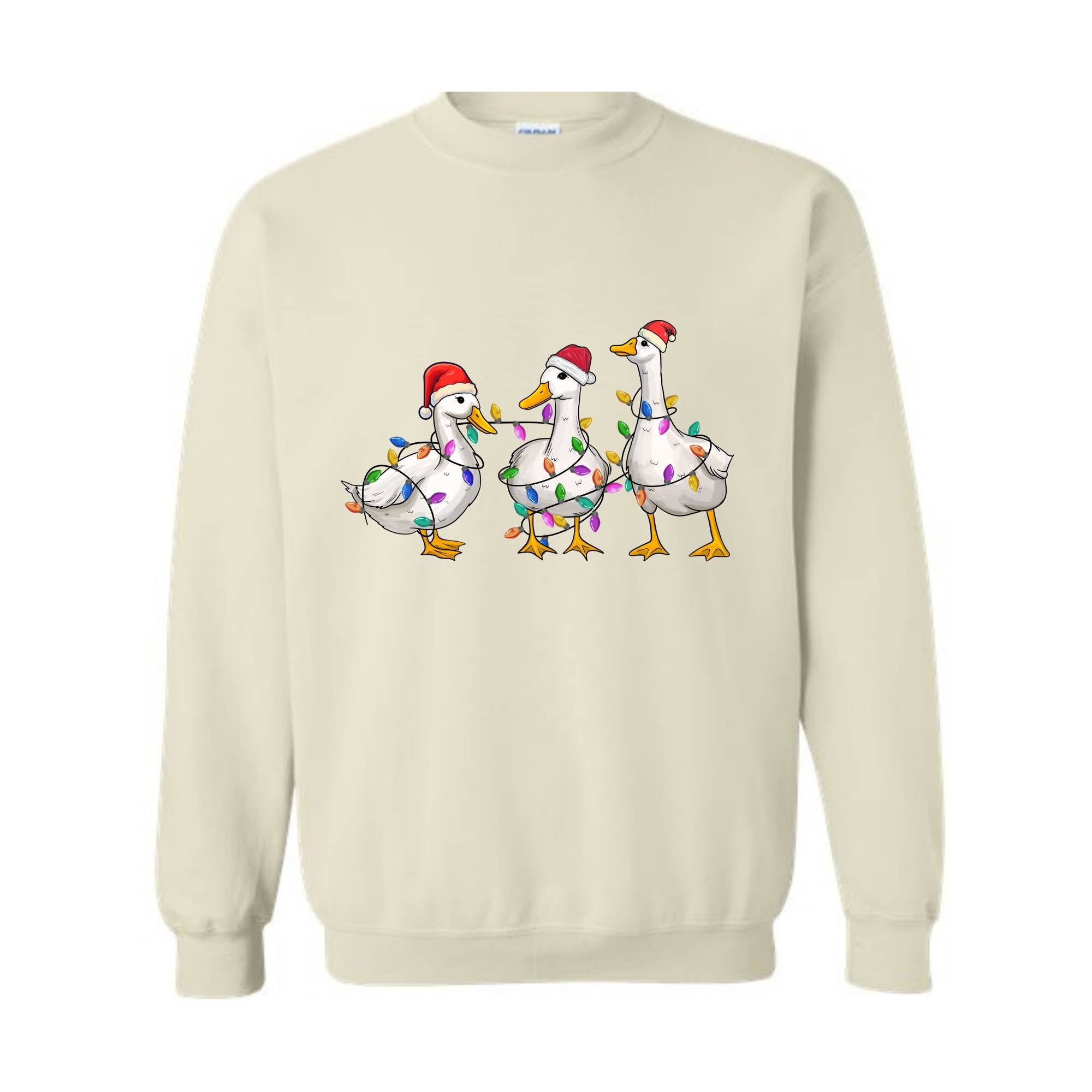Duck Christmas Sweatshirt, Funny Animals Christmas, Farm Lover Gift, Funny Christmas Sweatshirt, Christmas Goose Sweatshirt