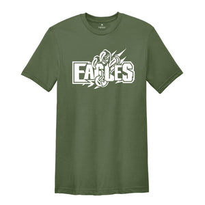 Eagle Mascot T-shirt, Eagles Football Shirt, Eagles Fan Shirt, Eagles School Shirt, Eagles School Spirit, Birthday Gift