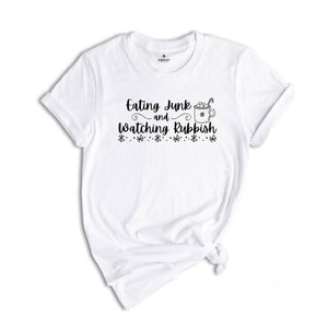 Eating Junk and Watching Rubbish Shirt, Christmas Movies T-Shirt, Holiday Apparel, Funny Christmas Tee, Christmas Gift