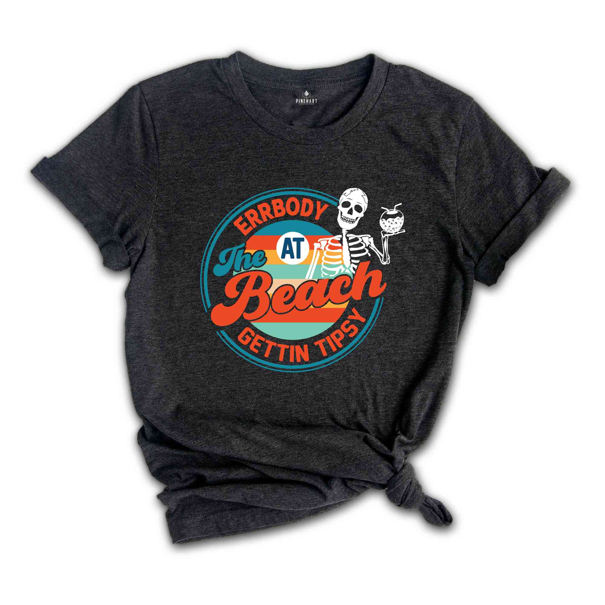 Errbody At The Beach Gettin Tipsy Shirt, Retro Summer Shirt, Groovy Summer Shirt, Groovy Beach Shirt, Retro Beach Shirt, Skeleton Shirt