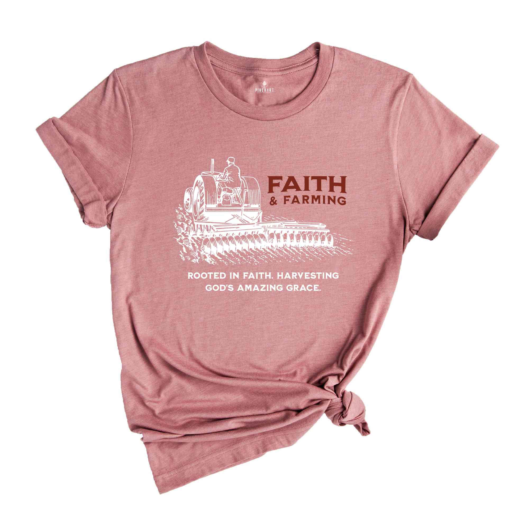 Faith Farming Shirt, Faith T-Shirt, Gift for Farmer, Rancher Shirt, Religious Shirt, Farmers Day Gift, Religious Farmer Tee