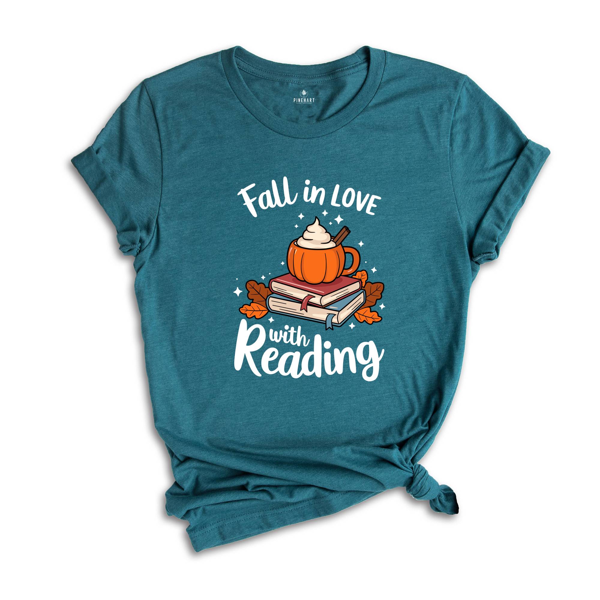 Fall In Love With Reading Shirt, Reading Shirt, Fall Reading Teacher Shirt, Librarian Shirt, Book Lover Shirt, Bookish Shirt, Literacy Coach