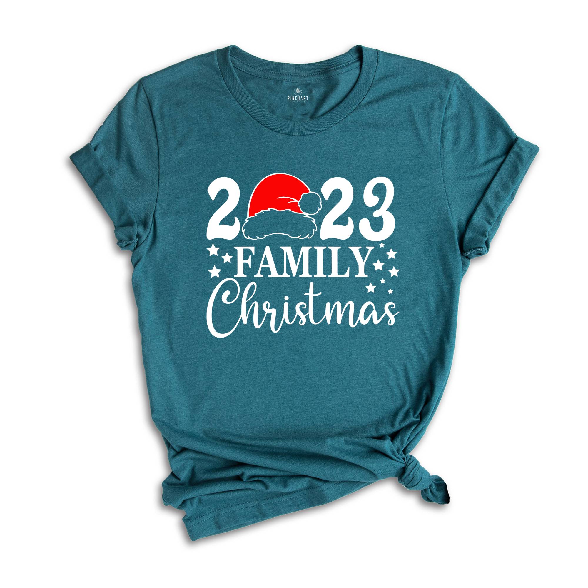 Family Christmas Shirt, Christmas Santa Hat T-shirt, Happy New Year Tee, Christmas Pajamas, Christmas Gifts, Xmas Sweatshirt