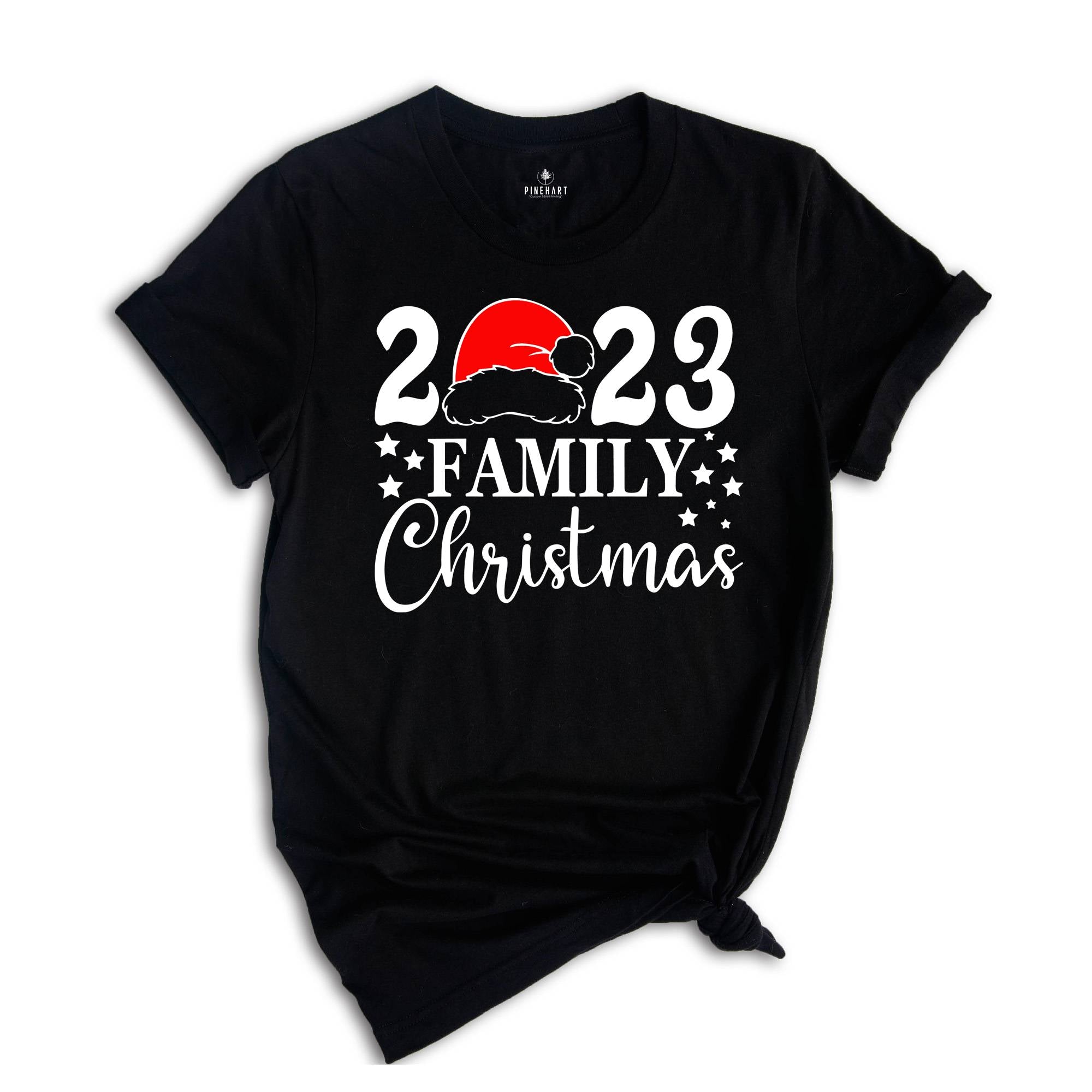 Family Christmas Shirt, Christmas Santa Hat T-shirt, Happy New Year Tee, Christmas Pajamas, Christmas Gifts, Xmas Sweatshirt