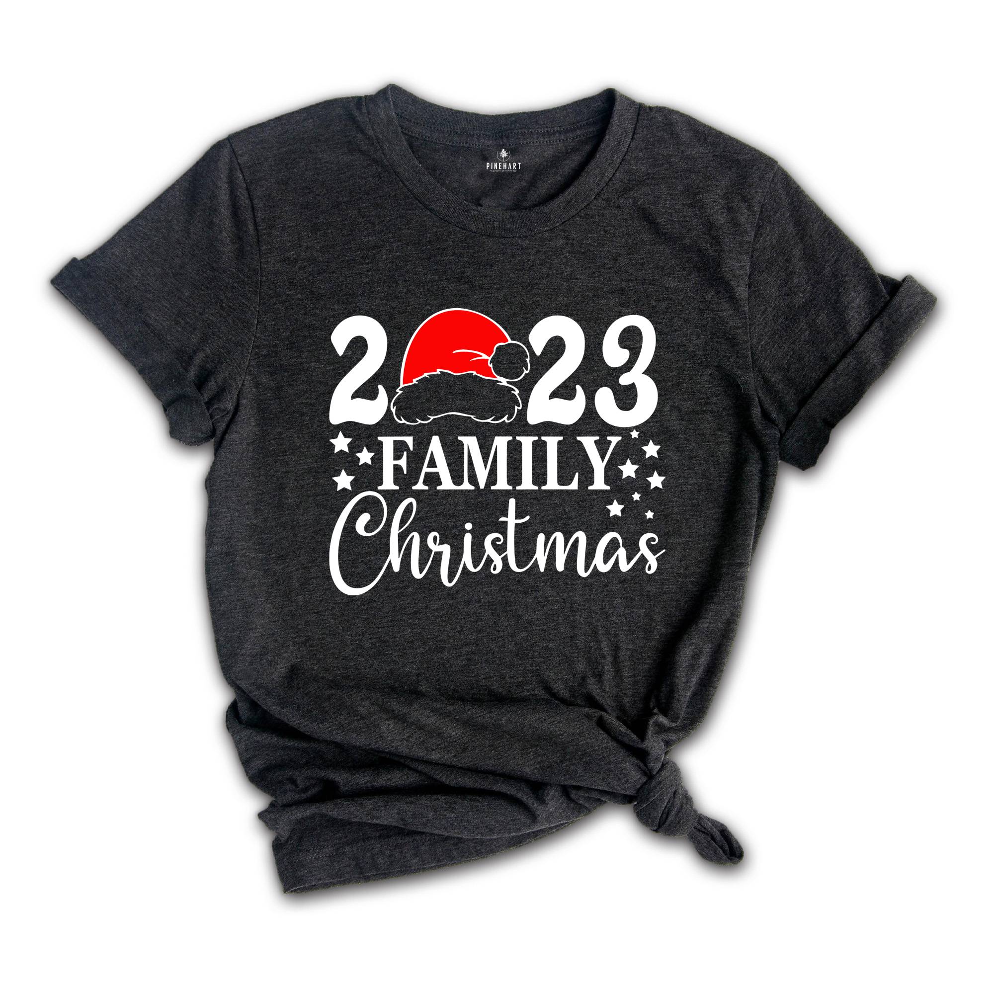 Family Christmas Shirt, Christmas Santa Hat T-shirt, Happy New Year Tee, Christmas Pajamas, Christmas Gifts, Xmas Sweatshirt