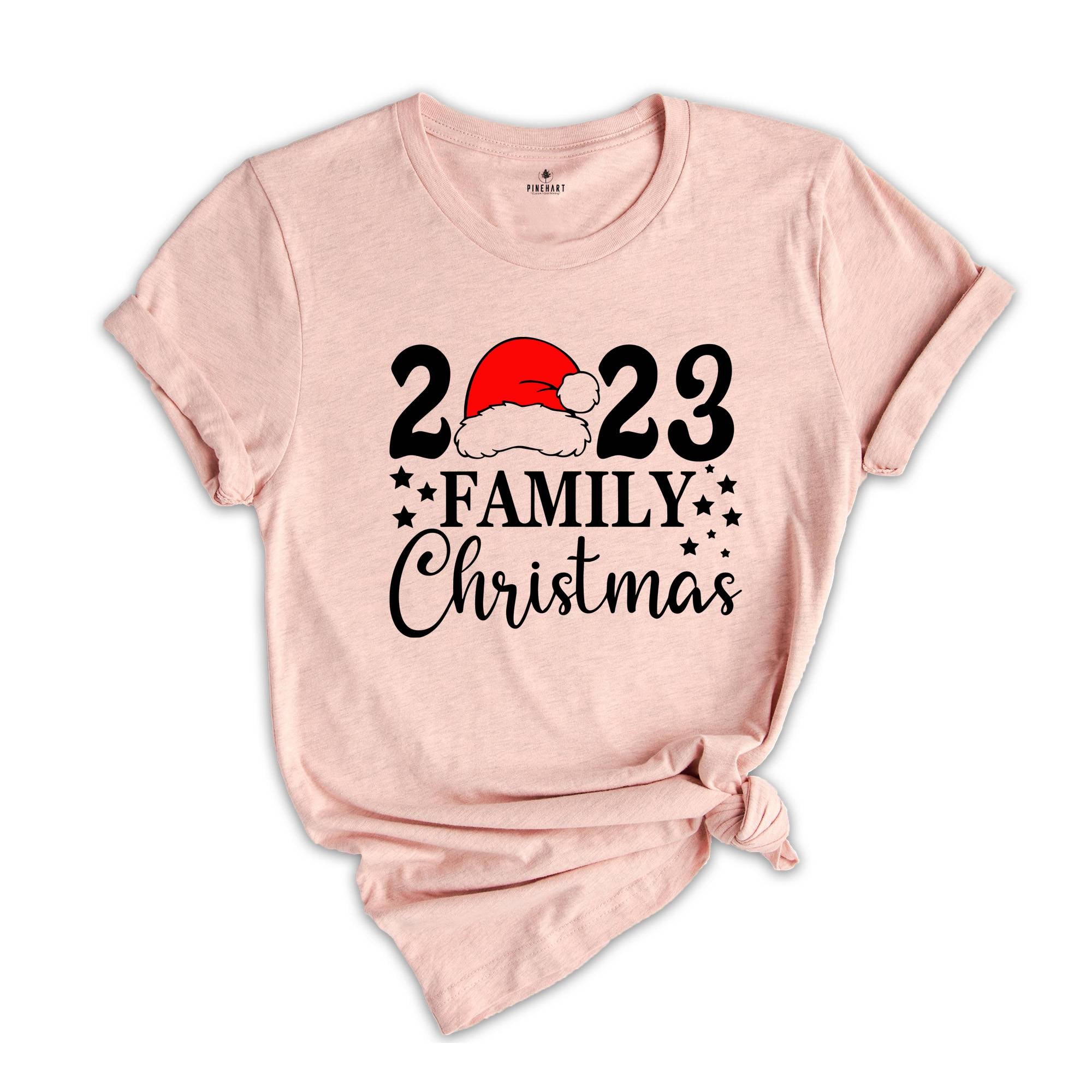 Family Christmas Shirt, Christmas Santa Hat T-shirt, Happy New Year Tee, Christmas Pajamas, Christmas Gifts, Xmas Sweatshirt
