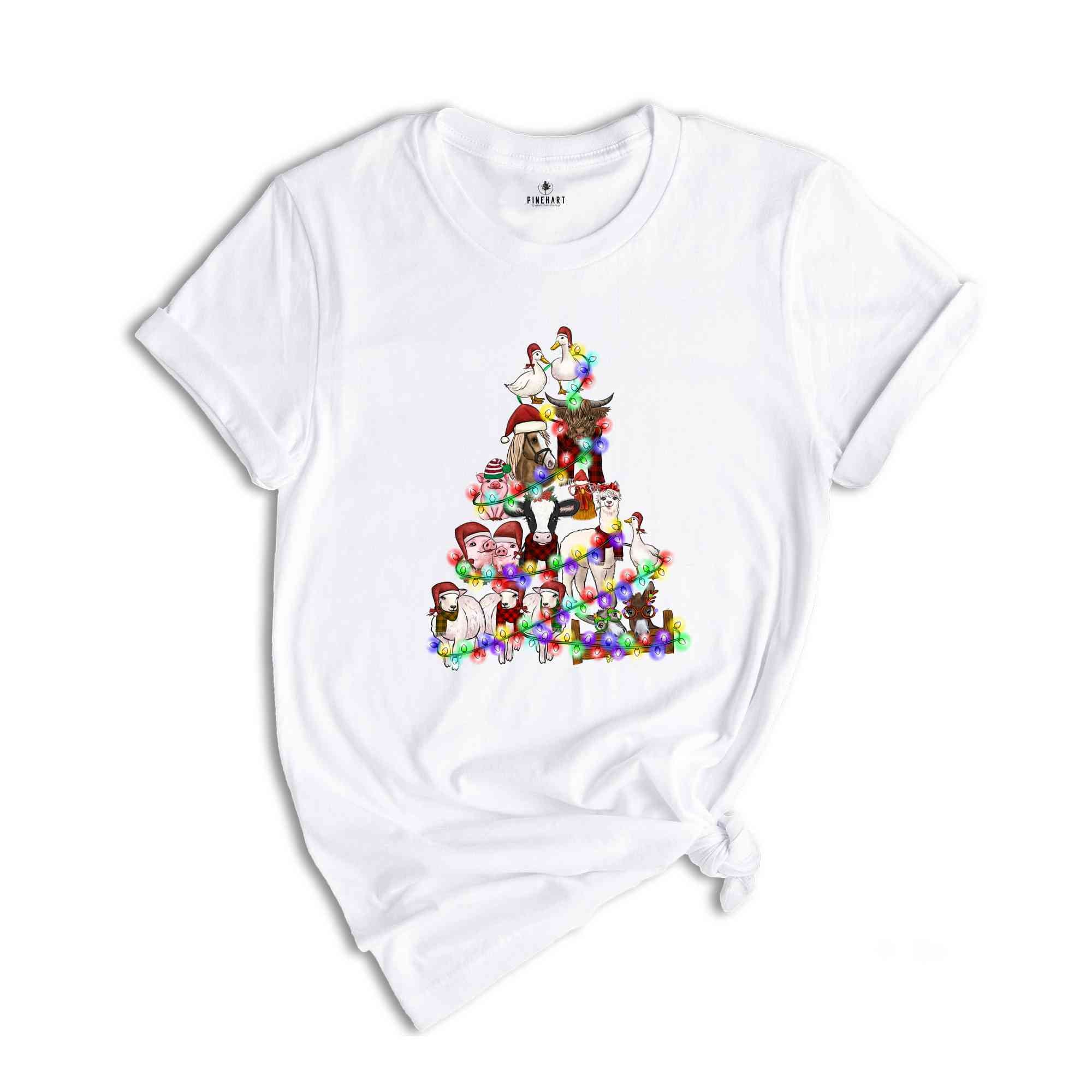 Farm Animals Christmas Shirt, Cow Sheep Chicken Christmas Shirt, Western Christmas, Country Christmas Shirt, Farm Christmas Gift