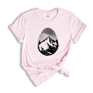 Fingerprint Mountain Shirt, Cute Camper Shirt, Nature Lover Shirt, Adventurer Shirt, Wanderlust Shirt, Fingerprint Design Shirt